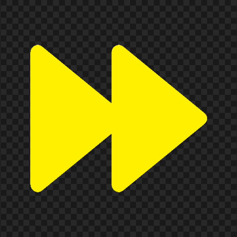 Fast Forward Yellow Icon Transparent PNG