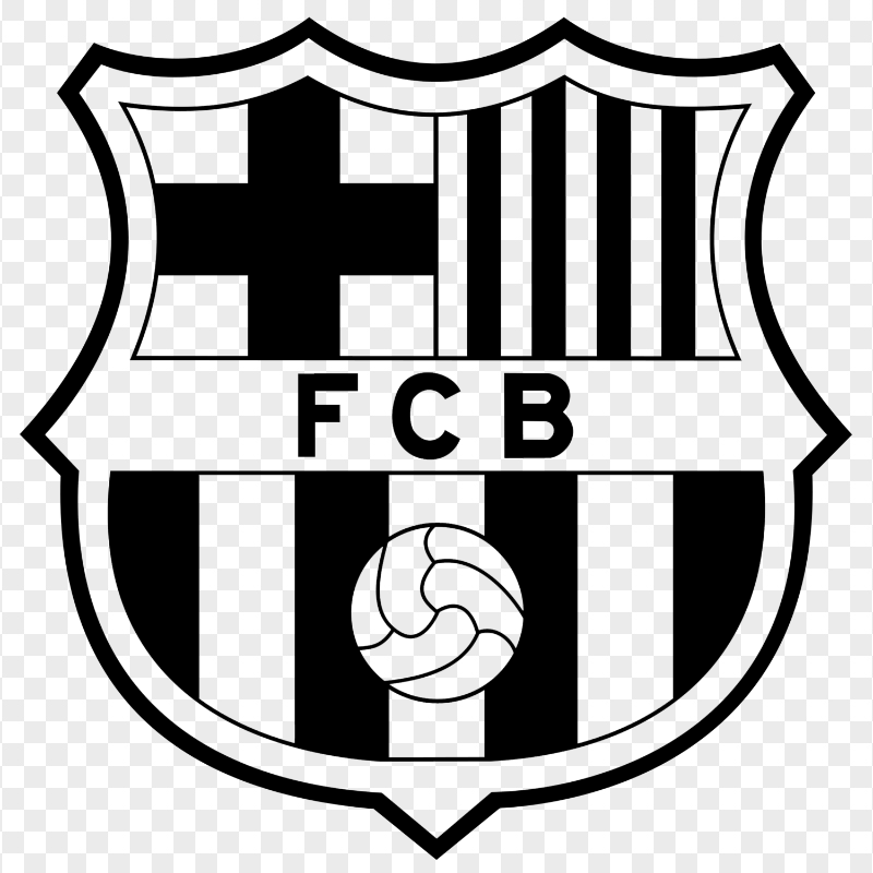 FC Barcelona Black Logo Download PNG