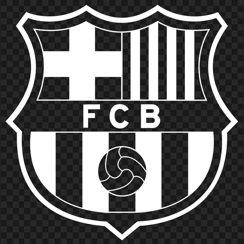 FC Barcelona White Logo PNG