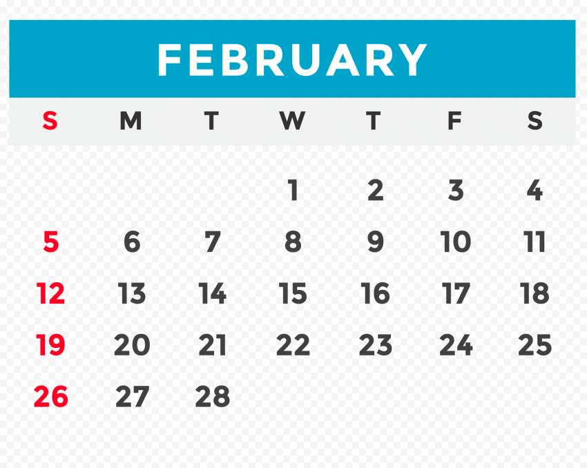 February 2023 Calendar HD PNG Citypng
