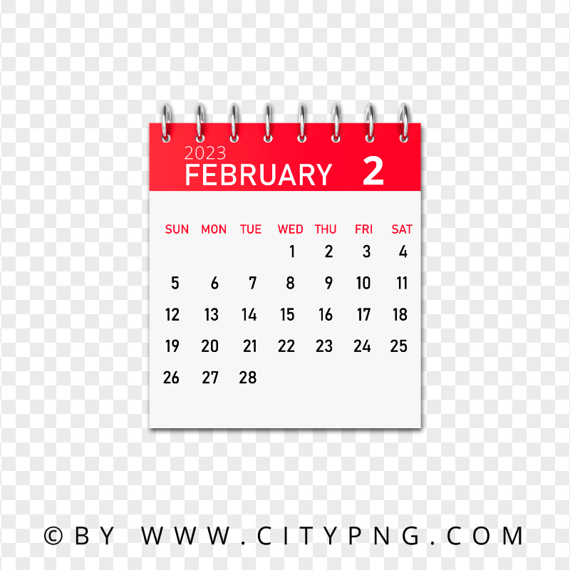 February 2023 Graphic Calendar Image PNG