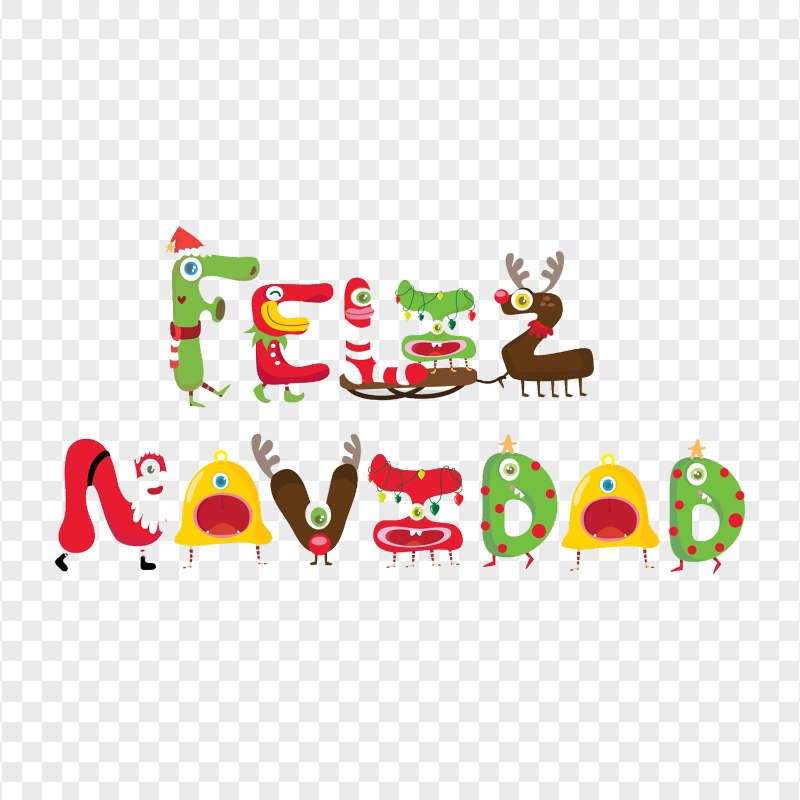 Feliz Navidad Cartoon Characters