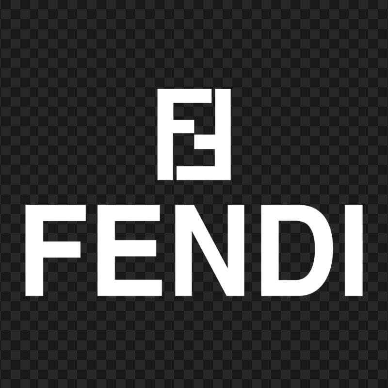 Fendi White Logo Transparent Background