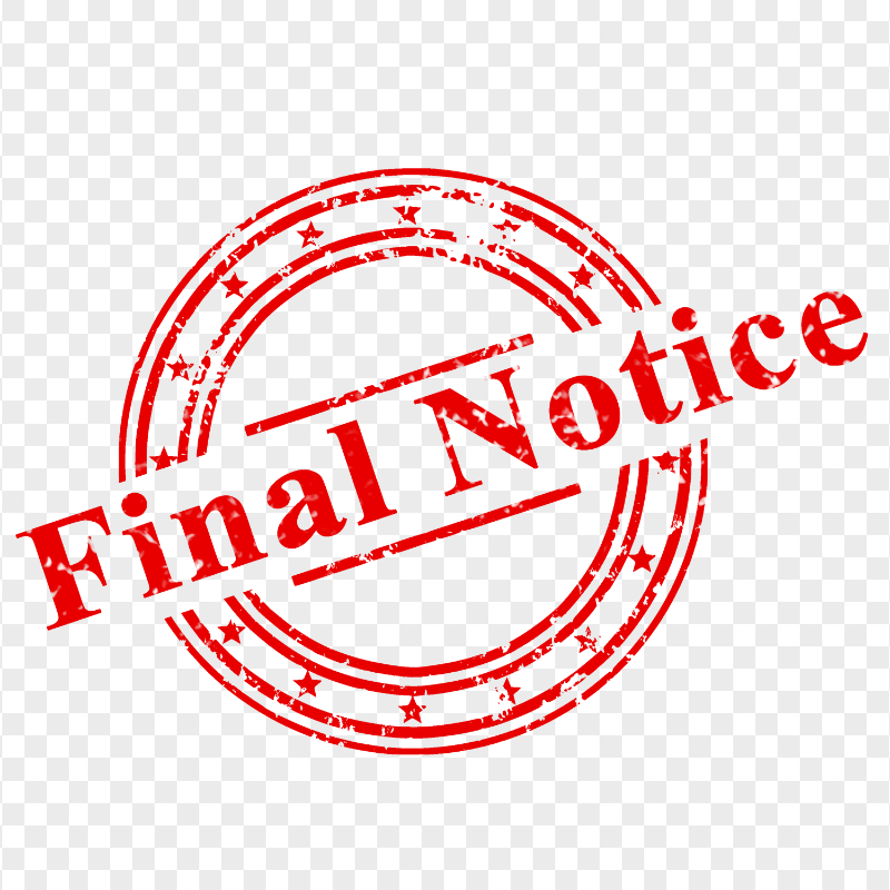 Final Notice Red Stamp HD Transparent Background