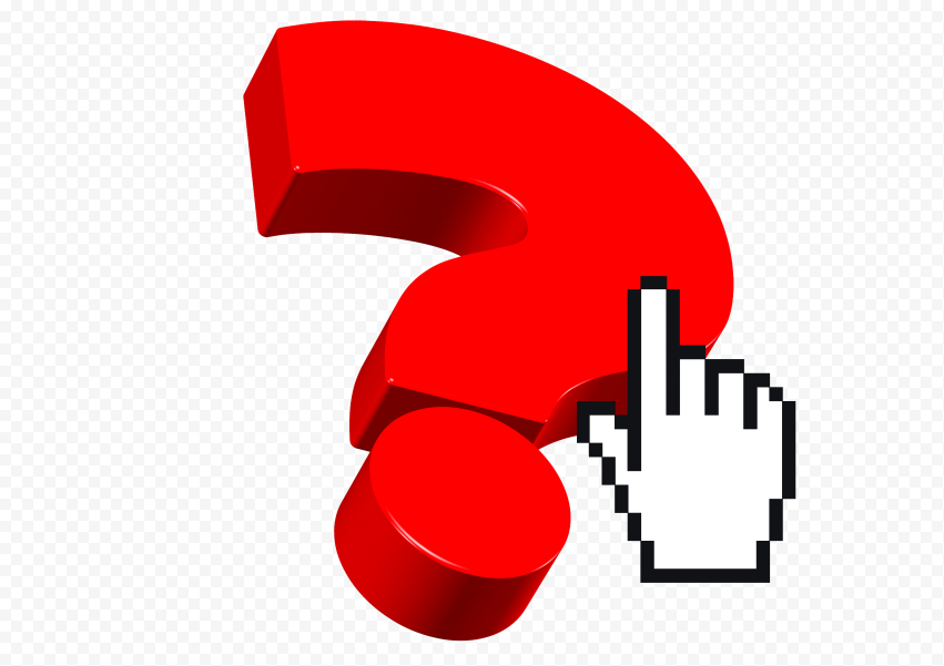 Finger Mouse Cursor Clicking Question Mark Icon