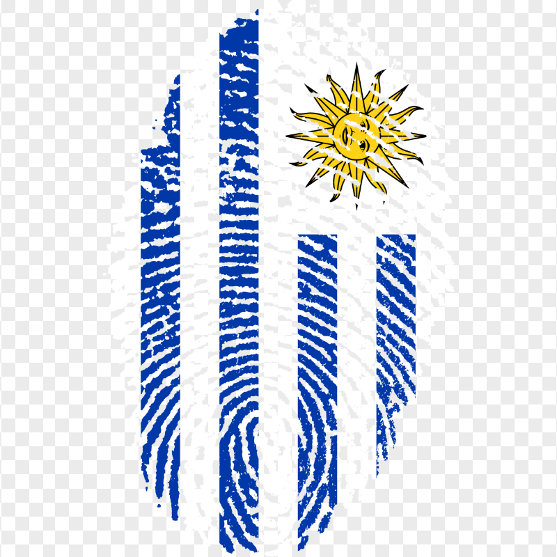 Fingerprint Uruguay Flag