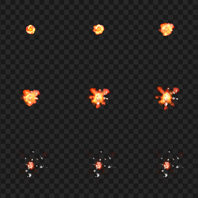 Fire Explosion Animation Sprite PNG IMG