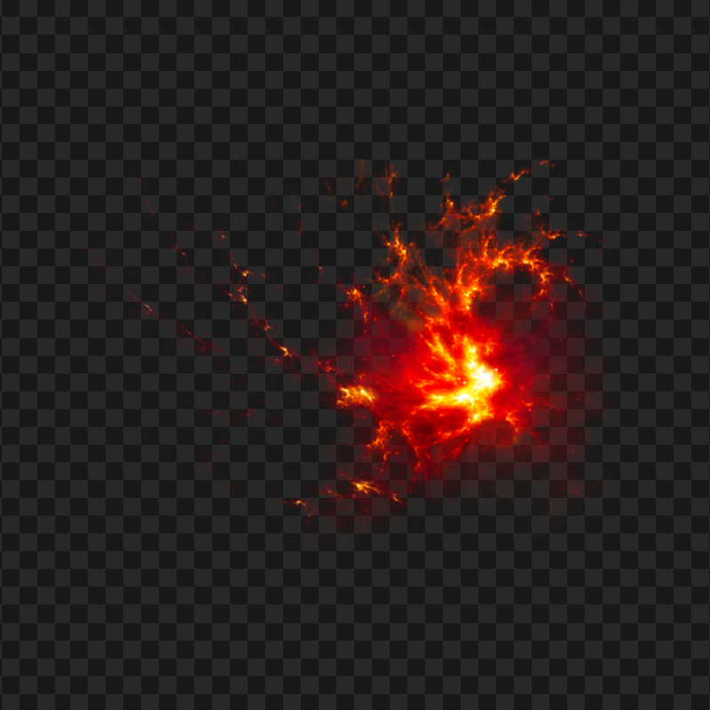 Fire Explosion Lava Splash PNG Image
