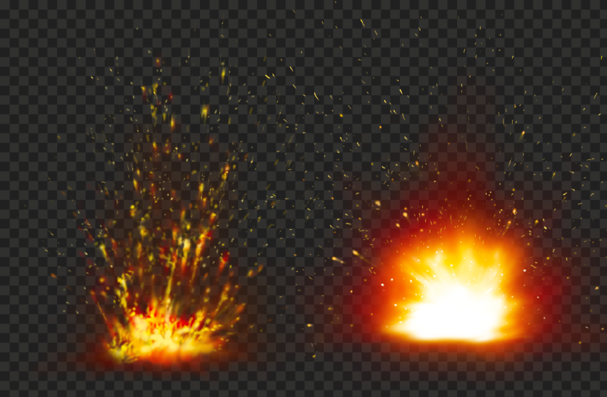 Fire Realistic Explosions HD PNG