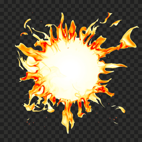 Flames Fire Circle Frame PNG