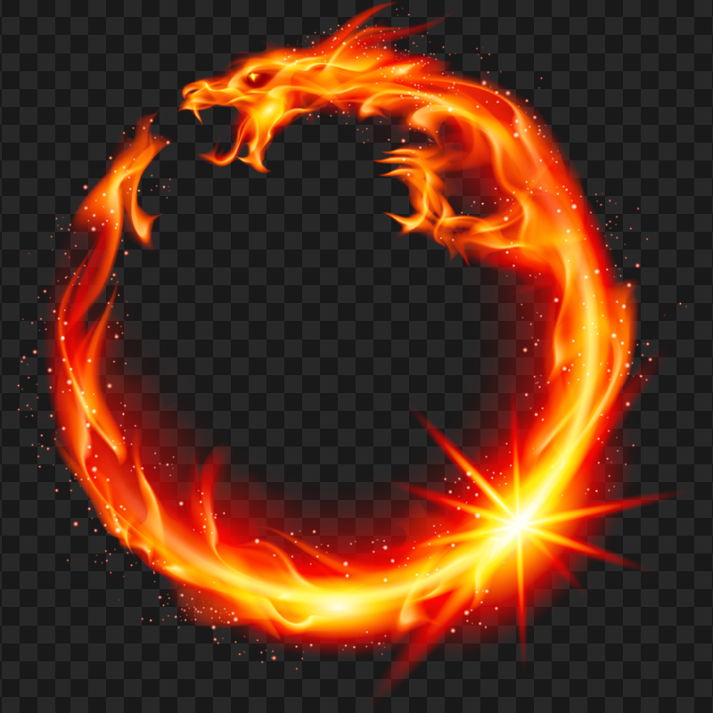 Flames Fire Dragon PNG