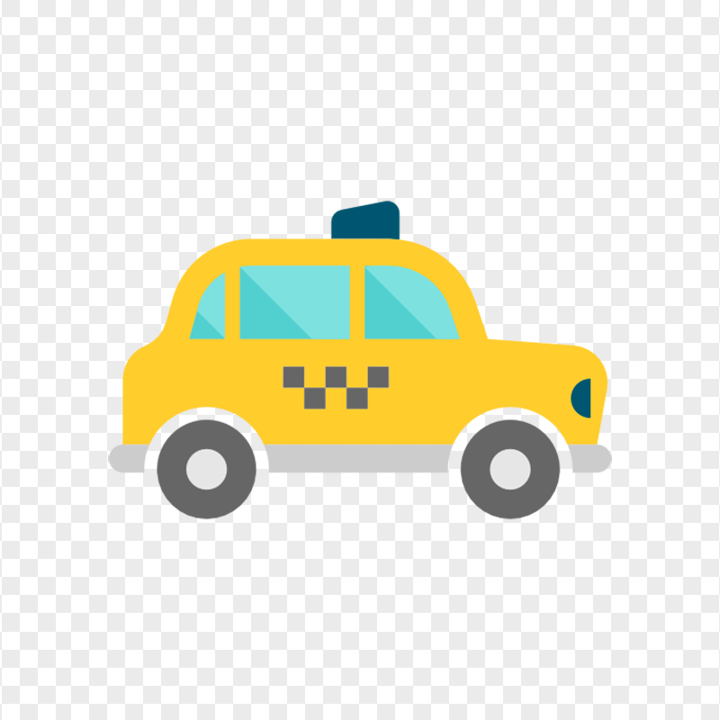Flat Checker Cab Taxi Icon FREE PNG