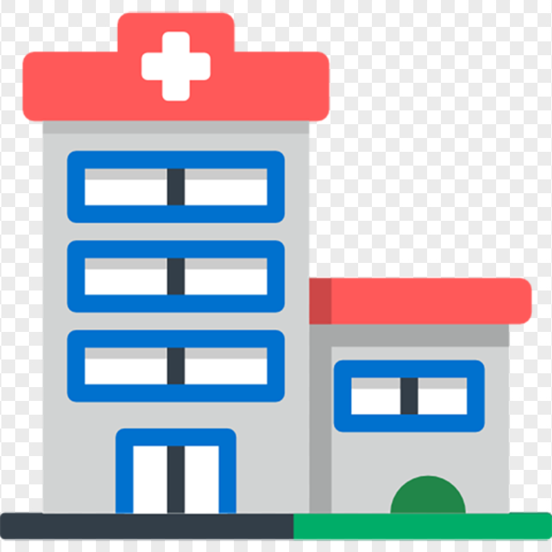 Flat City Hospital Clinic Healthcare Vector Icon