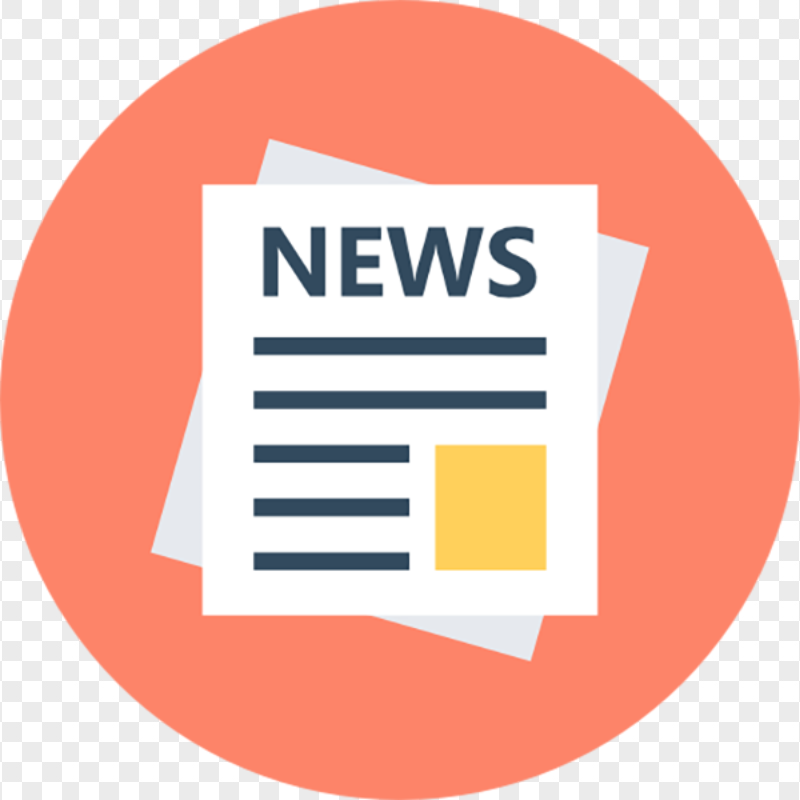 Flat Newspaper News Round Icon