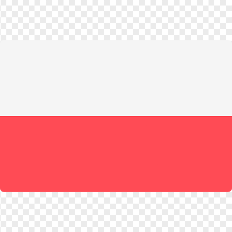Flat POL Poland Flag Icon PNG