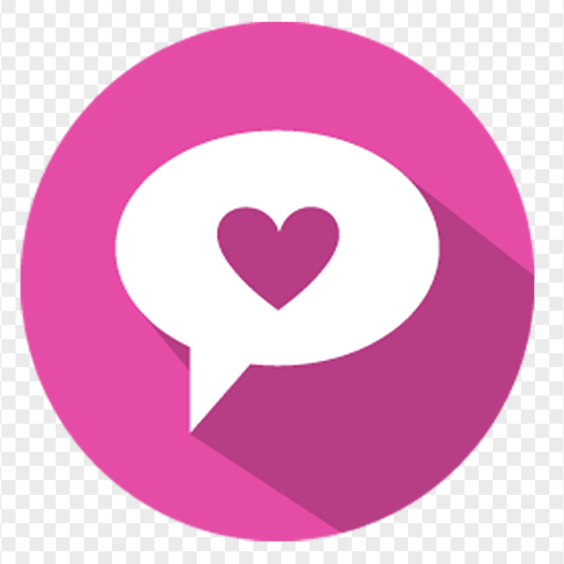 Flat Round Social Media Like Notification Icon