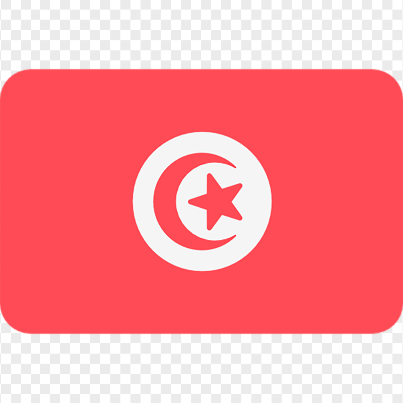 Flat Tunisia Flag Icon PNG