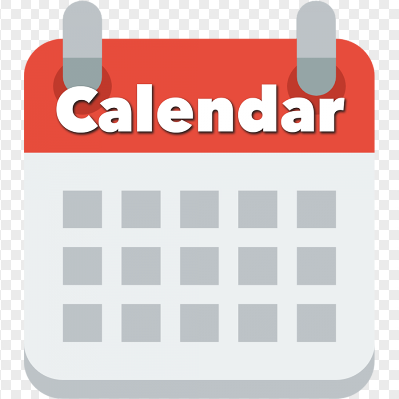 Flat Vector Gray & Red Calendar Icon HD PNG