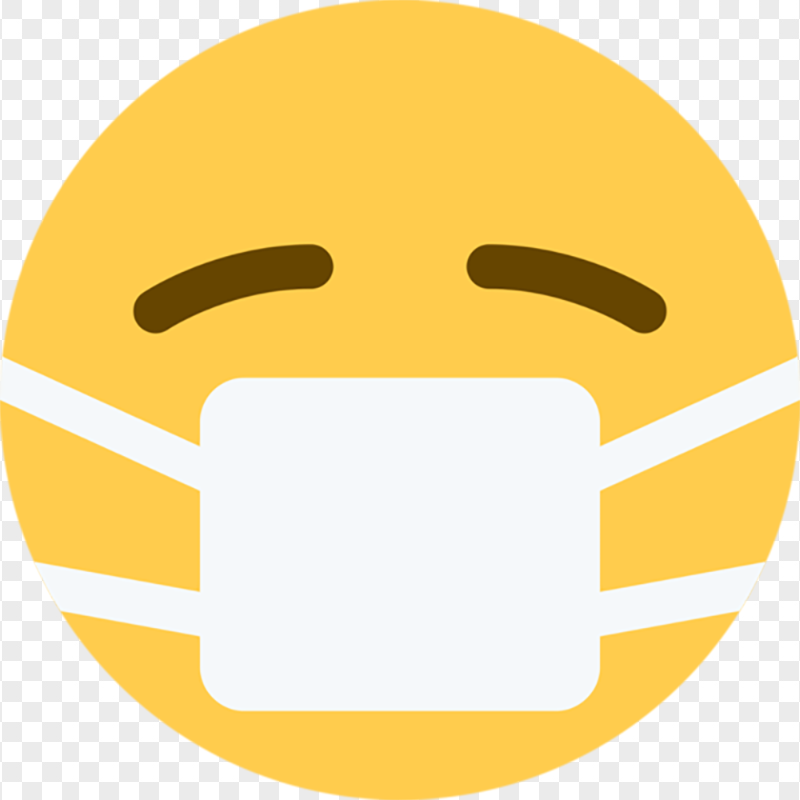 Flat Yellow Emoji Sick Wear Surgical Medical Mask