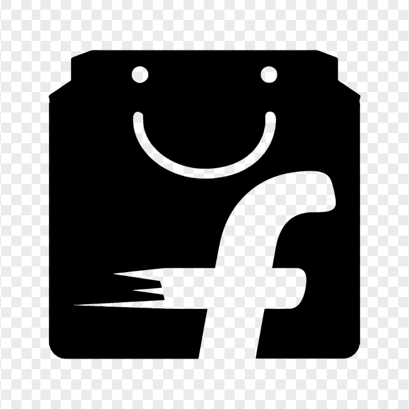 Flipkart Black Logo Icon Transparent Background