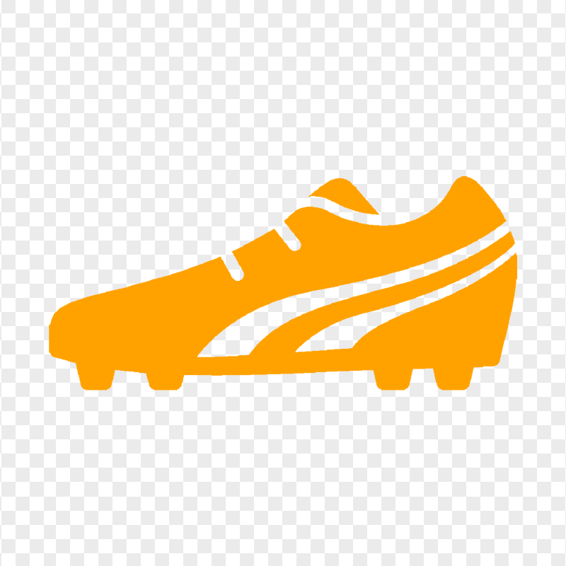 Football Boot Shoe Orange Silhouette FREE PNG