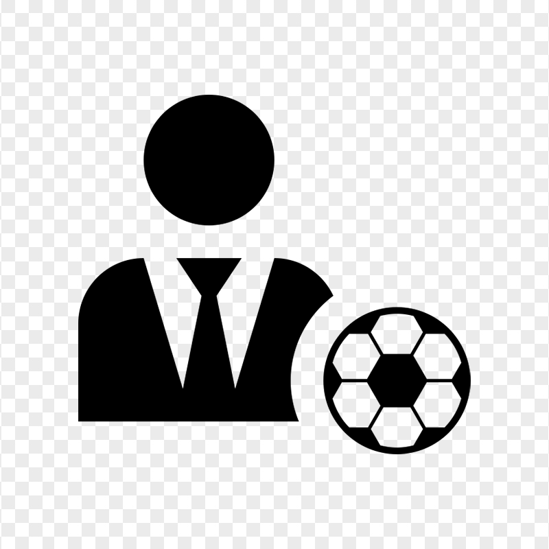 Football Coach Manager Black Icon FREE PNG