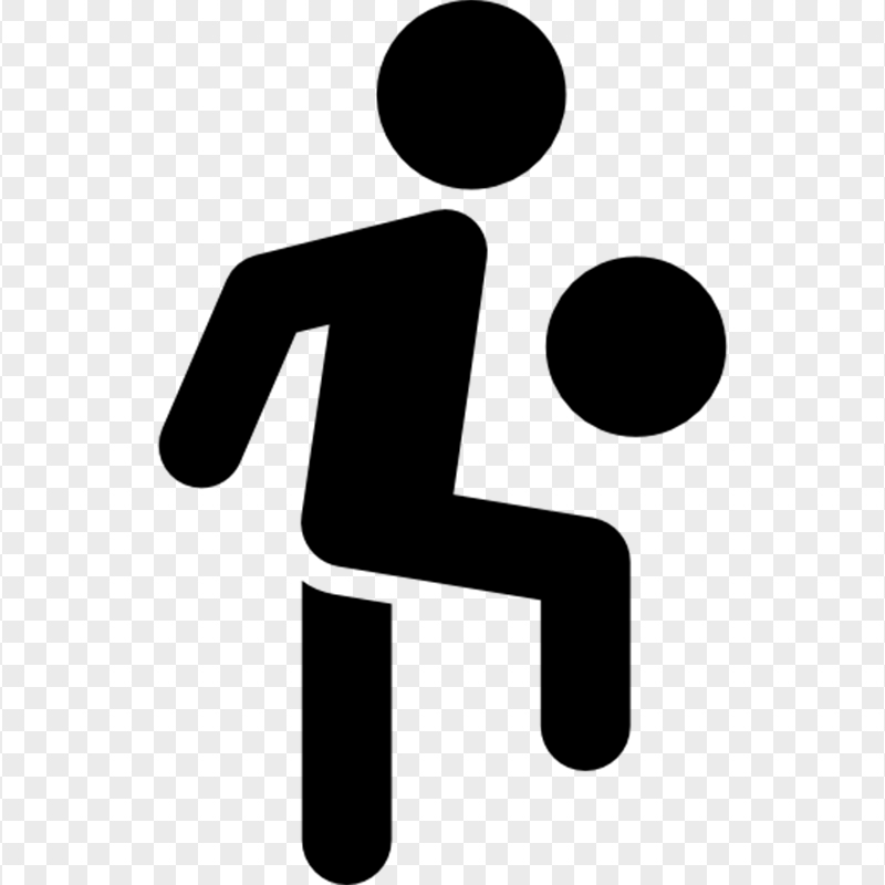 Football Player Juggling Ball Black Icon