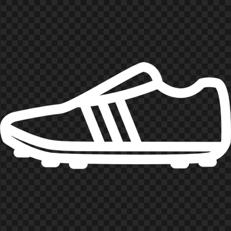 Football Soccer White Outline Shoe Icon