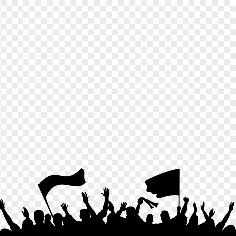 Football Sport Fans Silhouette PNG Image