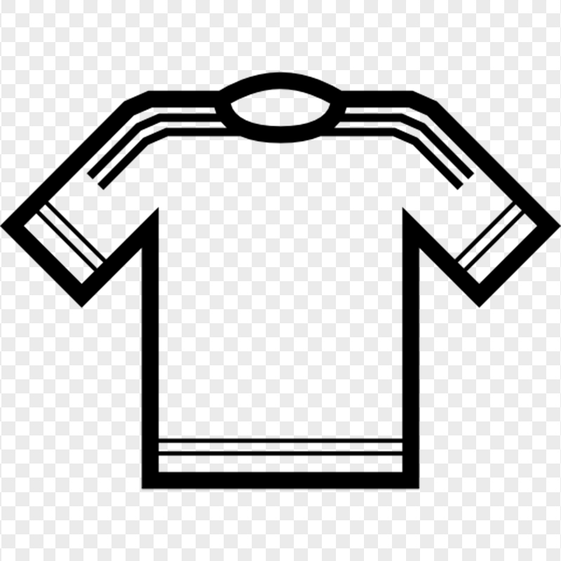 Football T Shirt Black Outline Icon