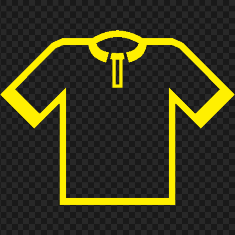 Football T-shirt Yellow Icon PNG Image