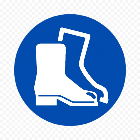 Footwear Sign Blue Icon Symbol Risk Safety | Citypng