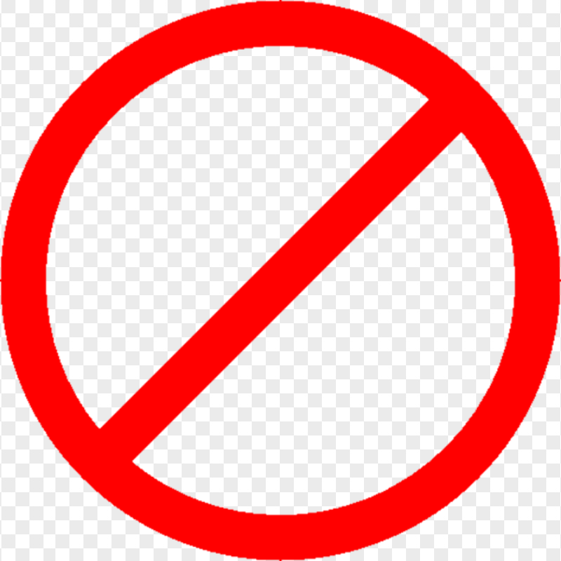 Forbidden No Red Symbol Icon Transparent PNG