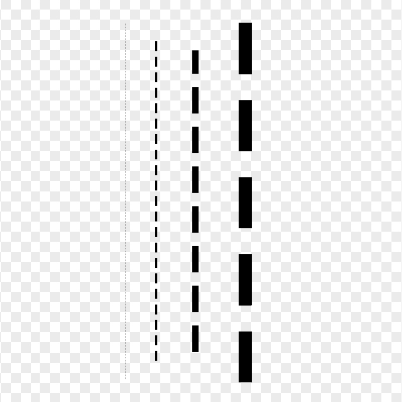 Four Black Dashed Lines PNG Image