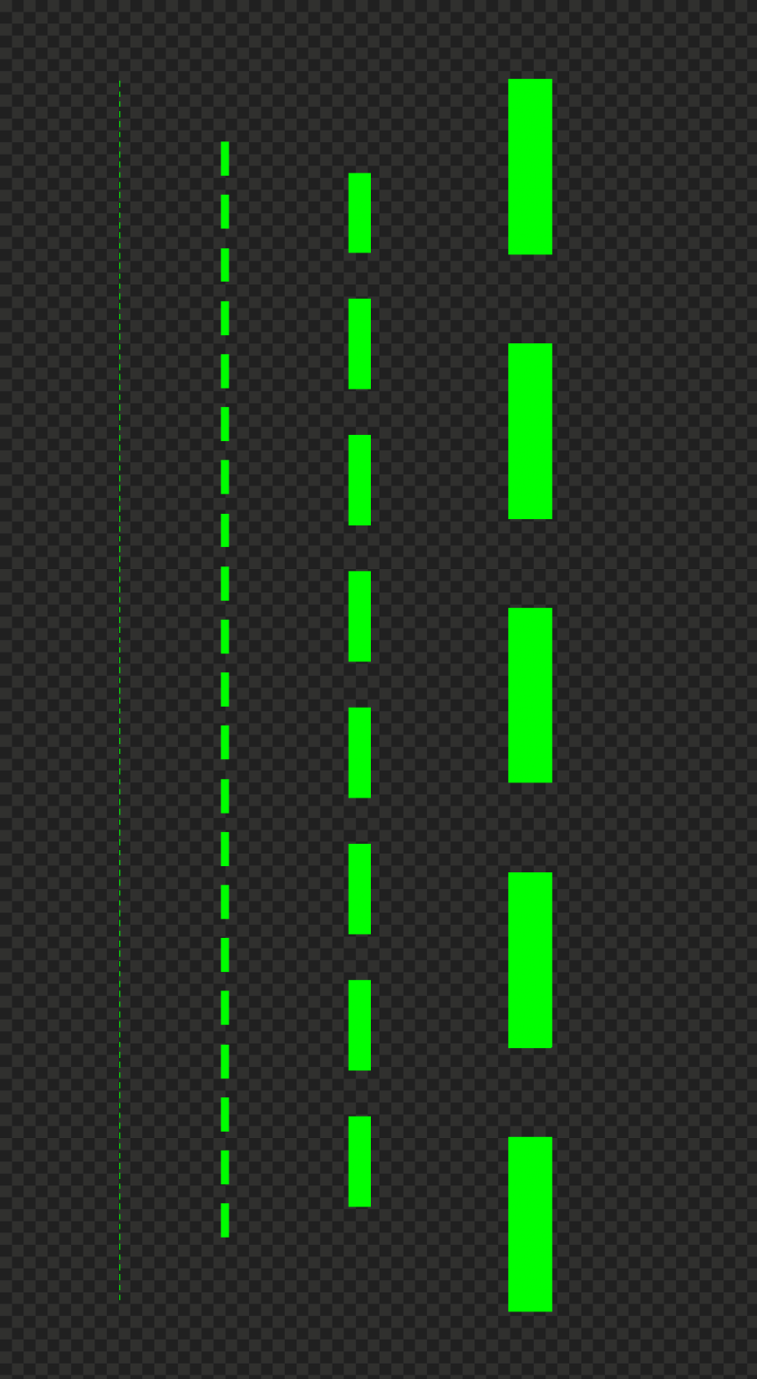 Four Green Lime Dashed Lines PNG Image Citypng