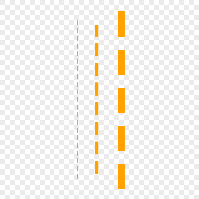 Four Orange Dashed Lines PNG IMG