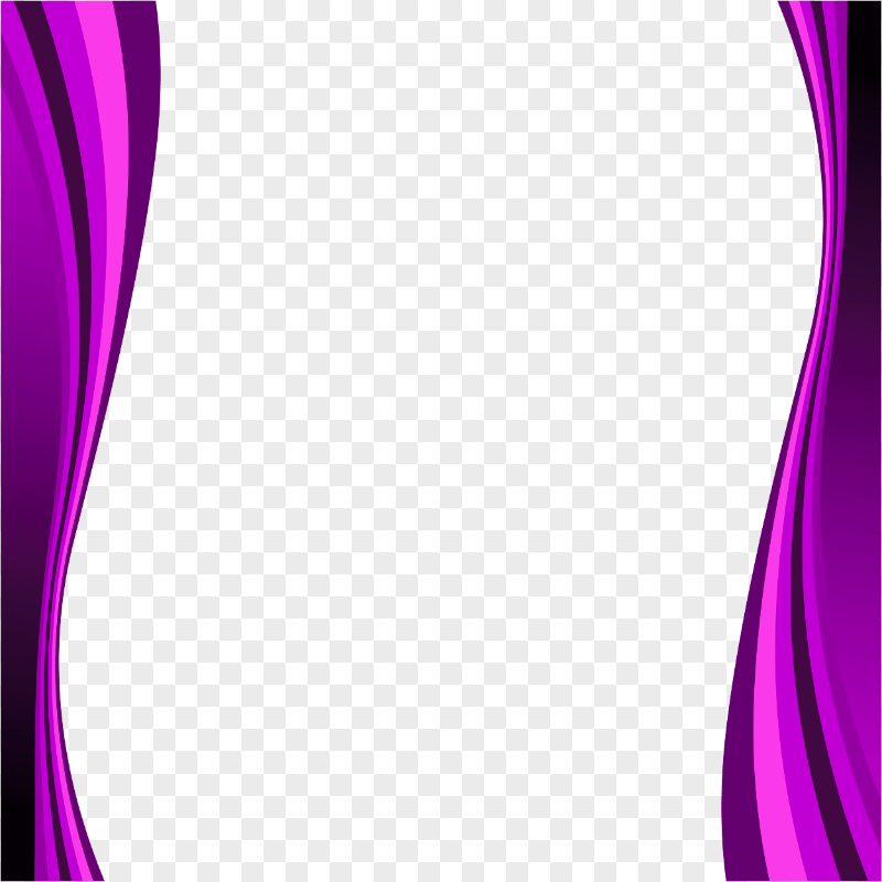 FREE Abstract Curved Purple Lines Vertical Frame PNG