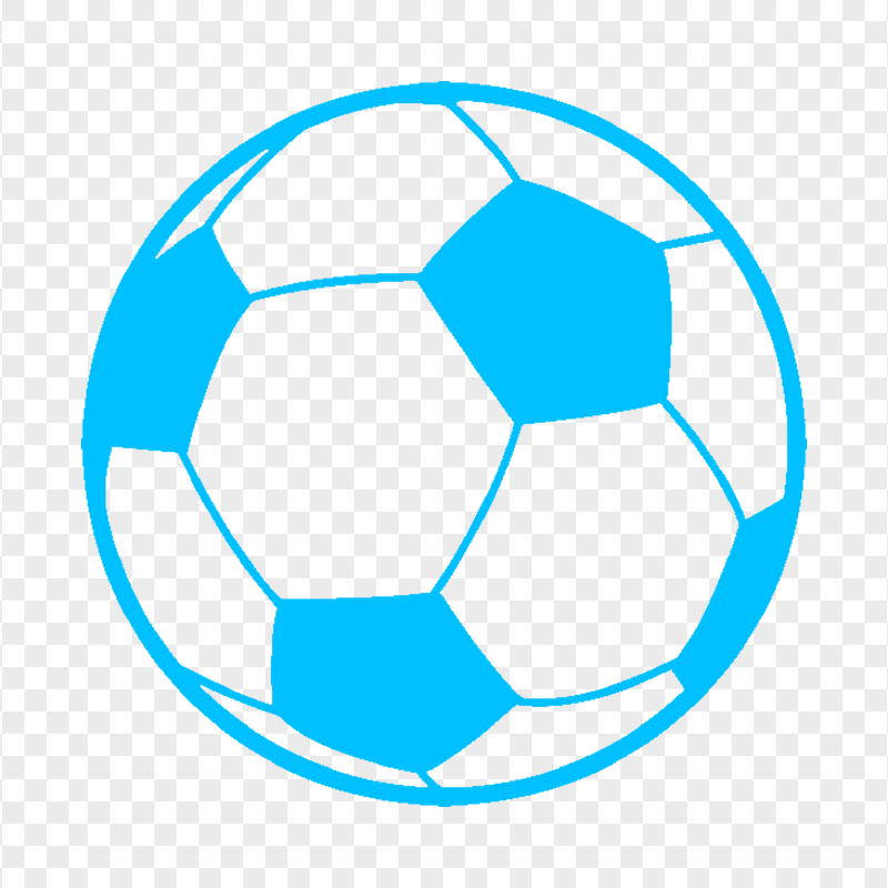 FREE Blue Outline Soccer Ball Icon PNG