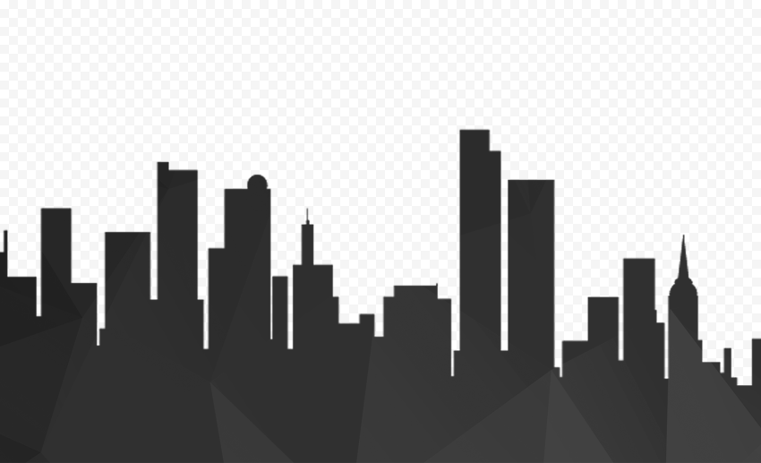 FREE Building City Black Silhouette PNG