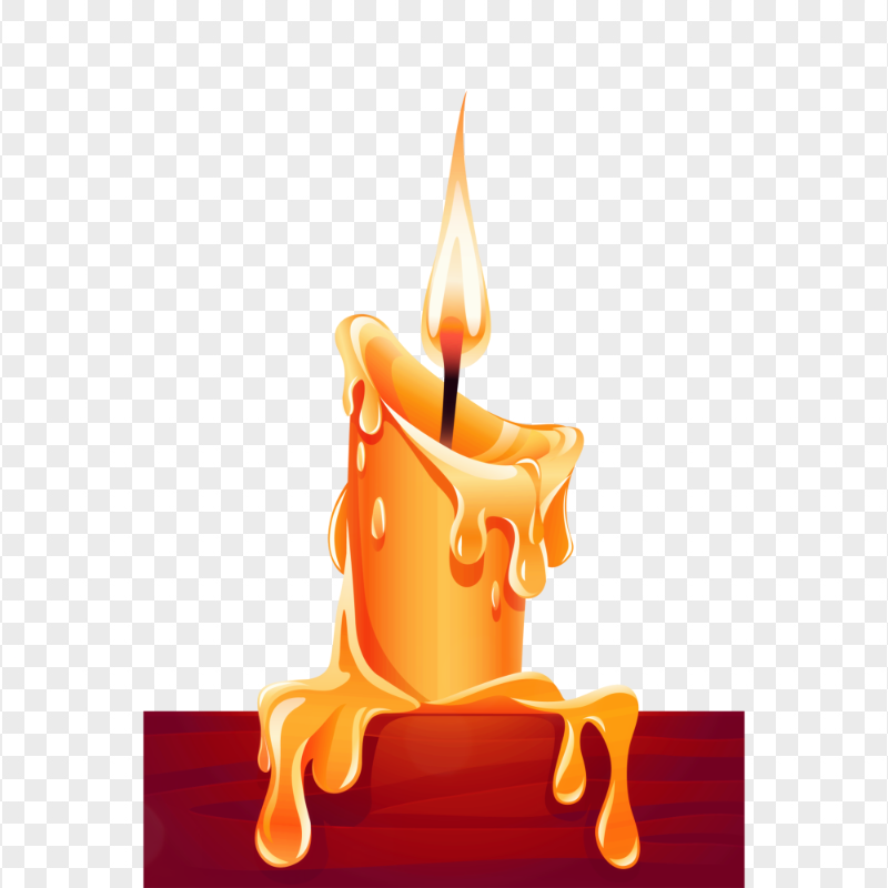 FREE Burning Candle Illustration PNG