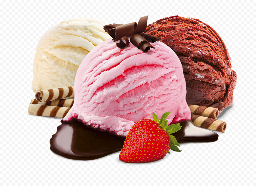 FREE Chocolate, Fraise Ice Cream Scoops Flavors PNG | Citypng