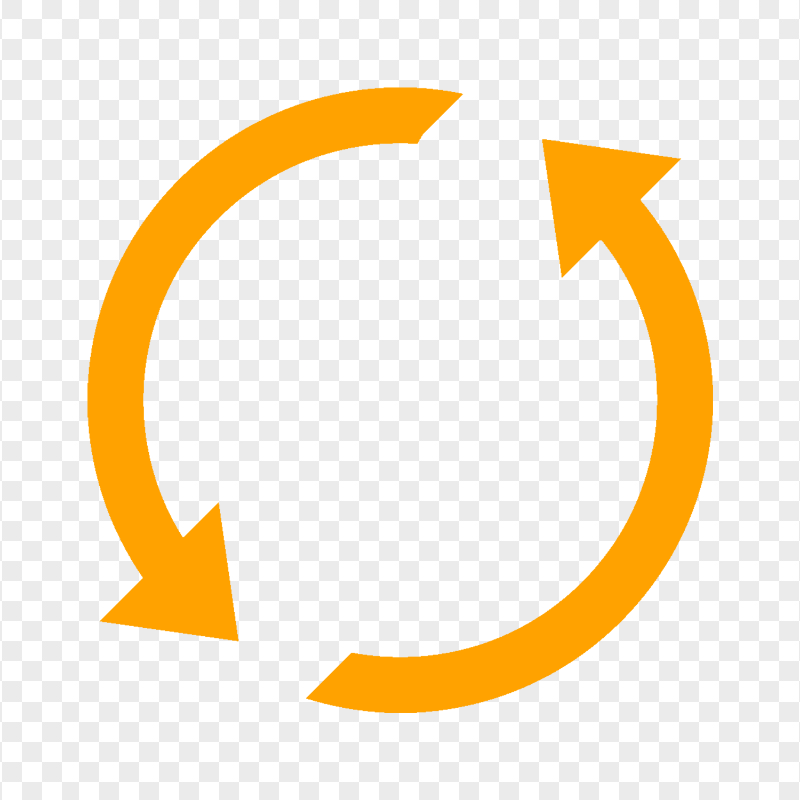 FREE Circle Arrow Orange Icon PNG