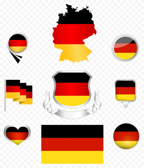 FREE Collection Of Icons With Germany Flag PNG