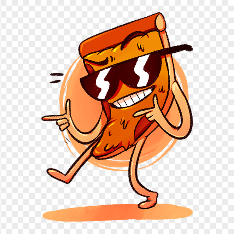 FREE Cool Pizza Steve Illustration PNG