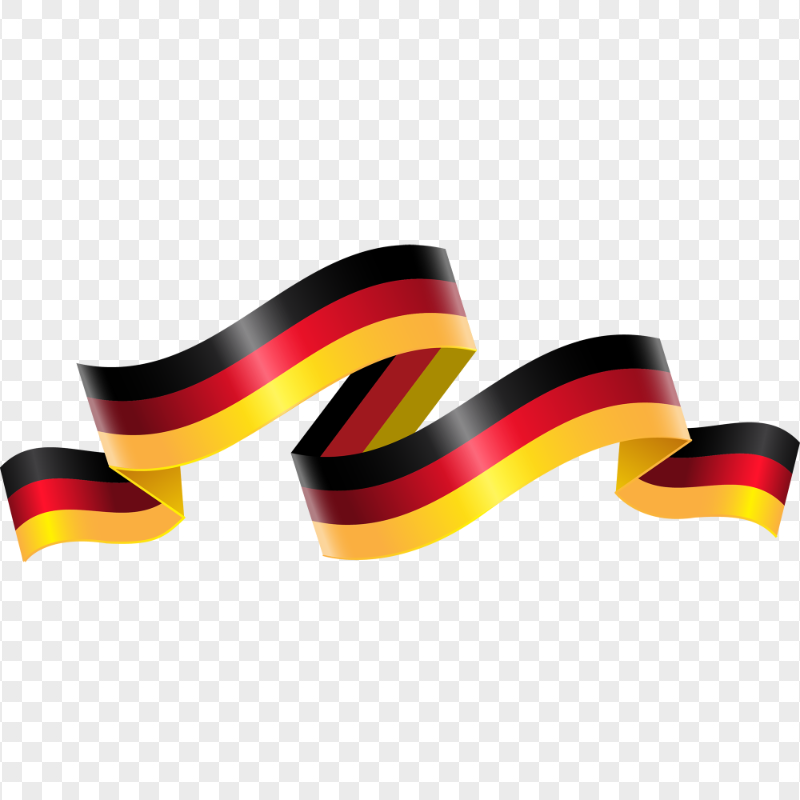 FREE Curved Germany Ribbon Flag PNG