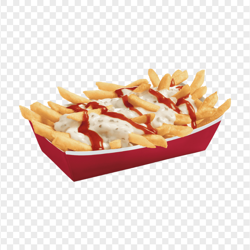 FREE French Fries Box With Mayo And Ketchup PNG