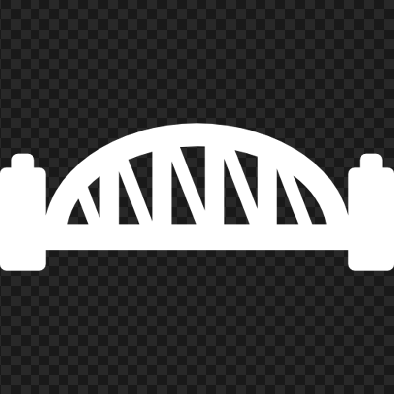 FREE Harbour Bridge Sydney White Icon PNG