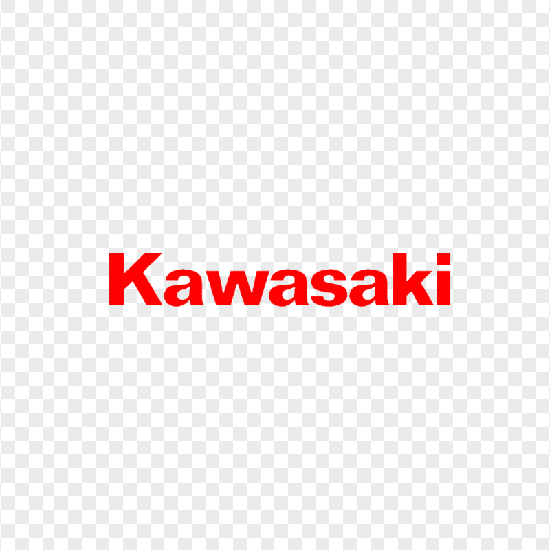 FREE Kawasaki Red Text Logo PNG