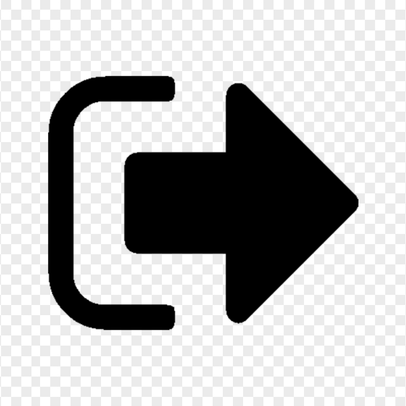 FREE Login Logout Black Icon PNG