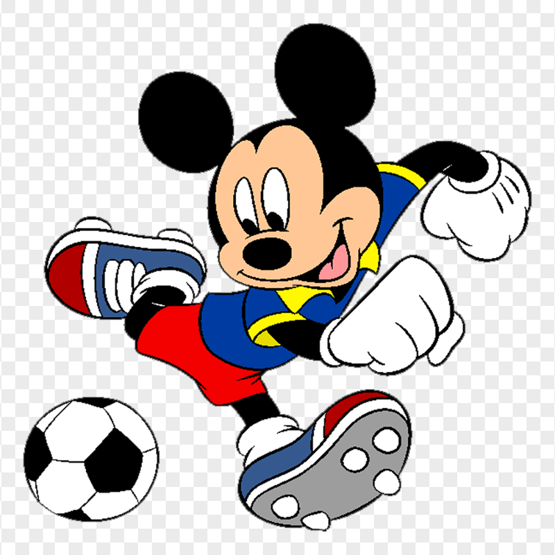 FREE Mickey Mouse Soccer Football Player PNG